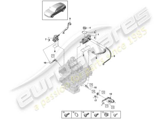 a part diagram from the Porsche Panamera 971 parts catalogue