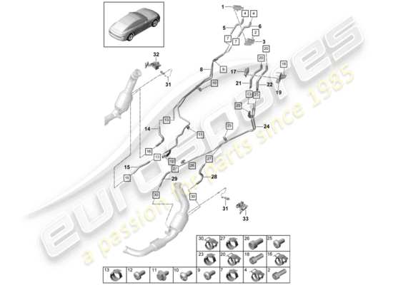 a part diagram from the Porsche Panamera 971 parts catalogue