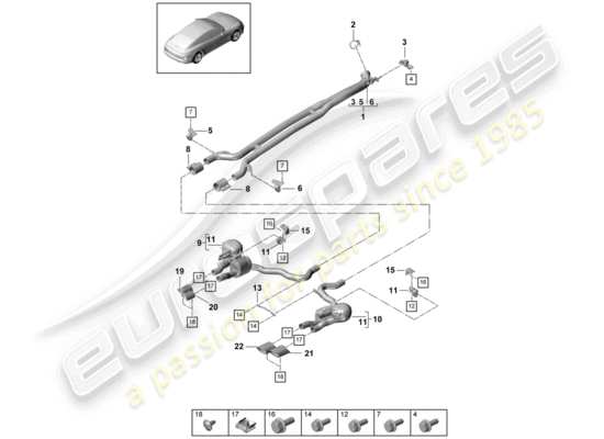 a part diagram from the Porsche Panamera 971 (2020) parts catalogue