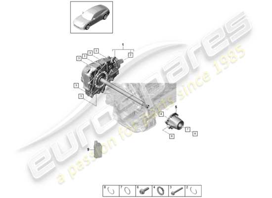 a part diagram from the Porsche Panamera 971 parts catalogue