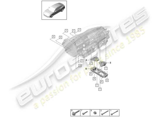 a part diagram from the Porsche Panamera 971 parts catalogue