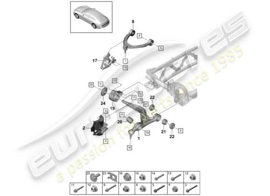 a part diagram from the Porsche Panamera 971 parts catalogue