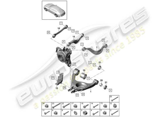 a part diagram from the Porsche Panamera 971 parts catalogue