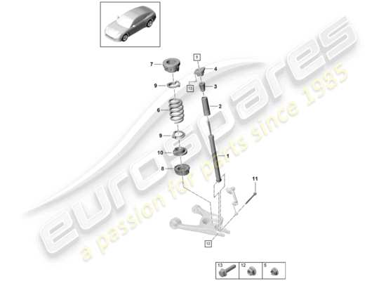 a part diagram from the Porsche Panamera 971 parts catalogue