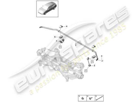 a part diagram from the Porsche Panamera 971 parts catalogue