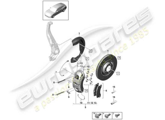 a part diagram from the Porsche Panamera 971 (2020) parts catalogue