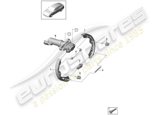 a part diagram from the Porsche Panamera 971 parts catalogue