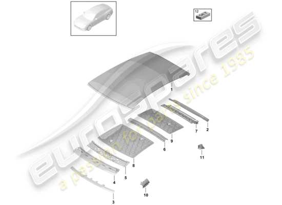 a part diagram from the Porsche Panamera 971 parts catalogue