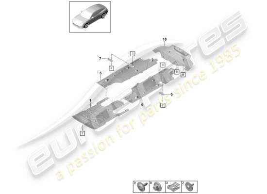 a part diagram from the Porsche Panamera 971 parts catalogue