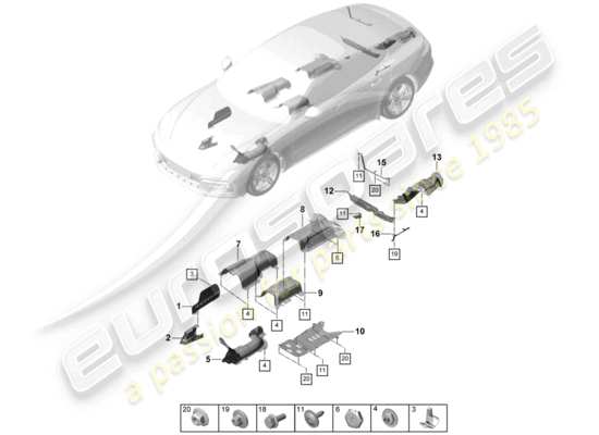 a part diagram from the Porsche Panamera 971 parts catalogue