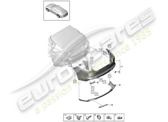 a part diagram from the Porsche Panamera 971 parts catalogue