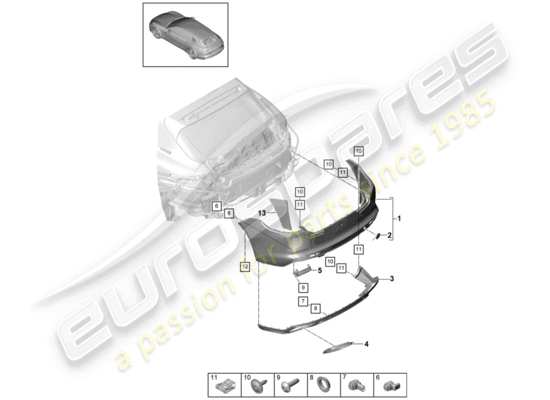 a part diagram from the Porsche Panamera 971 parts catalogue