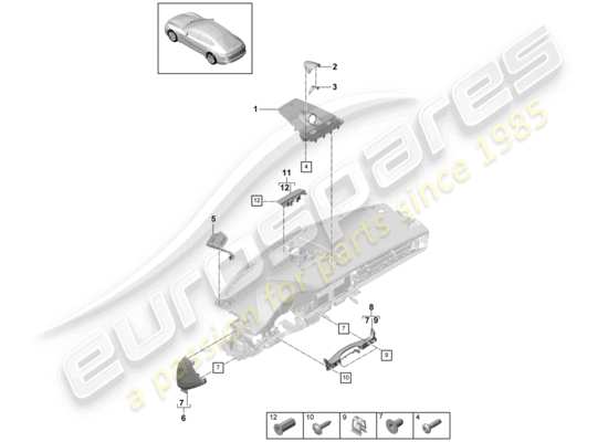 a part diagram from the Porsche Panamera 971 parts catalogue