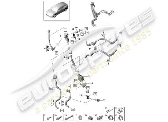 a part diagram from the Porsche Panamera 971 parts catalogue