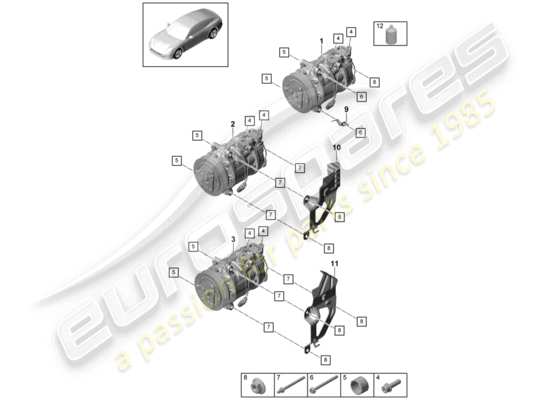 a part diagram from the Porsche Panamera 971 parts catalogue