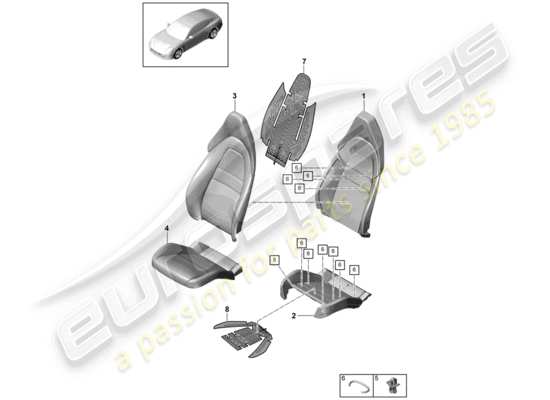 a part diagram from the Porsche Panamera 971 parts catalogue