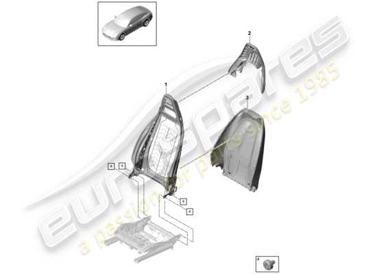 a part diagram from the Porsche Panamera 971 parts catalogue