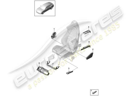 a part diagram from the Porsche Panamera 971 parts catalogue