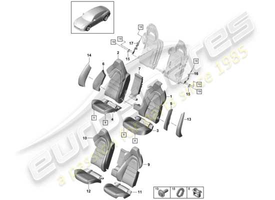 a part diagram from the Porsche Panamera 971 parts catalogue