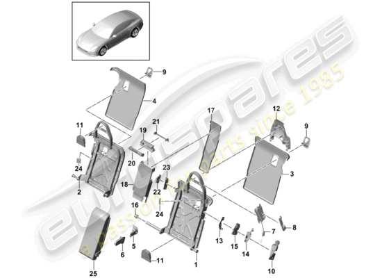 a part diagram from the Porsche Panamera 971 parts catalogue