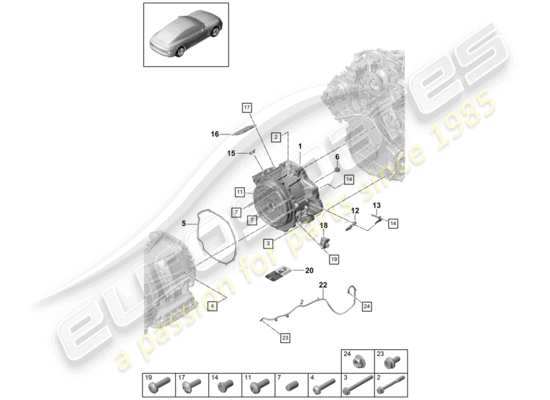 a part diagram from the Porsche Panamera 971 parts catalogue