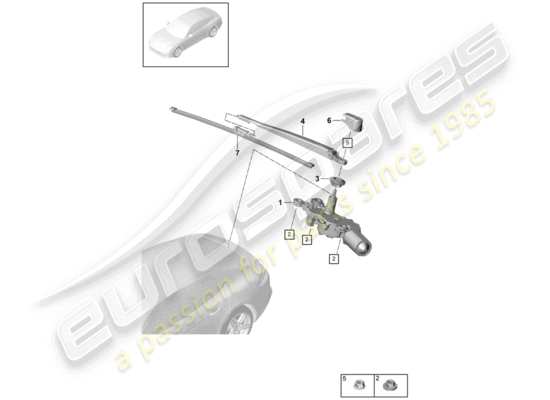 a part diagram from the Porsche Panamera 971 parts catalogue