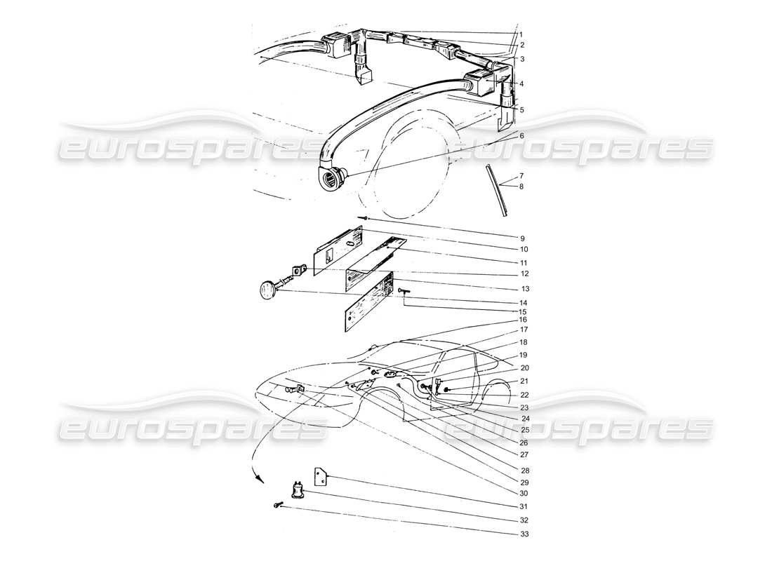 Ferrari 365 GTB4 Daytona (Coachwork) Heater matrix & motors Parts Diagram