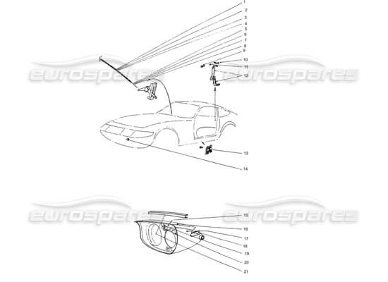 a part diagram from the Ferrari 330 and 365 parts catalogue