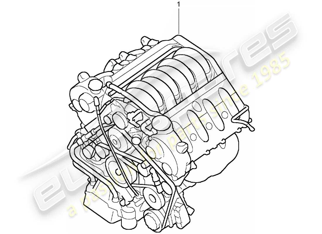 Porsche Replacement catalogue (1964) REPLACEMENT ENGINE Part Diagram