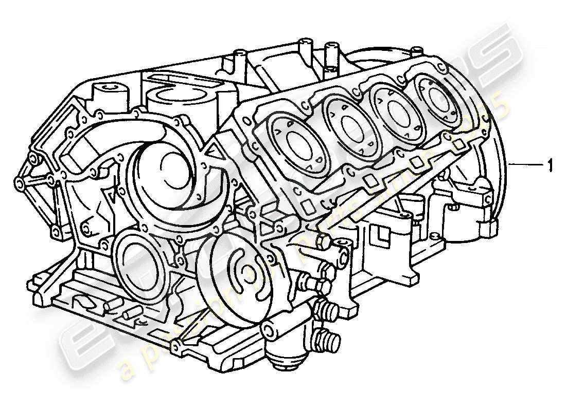 Porsche Replacement catalogue (1964) crankcase Part Diagram