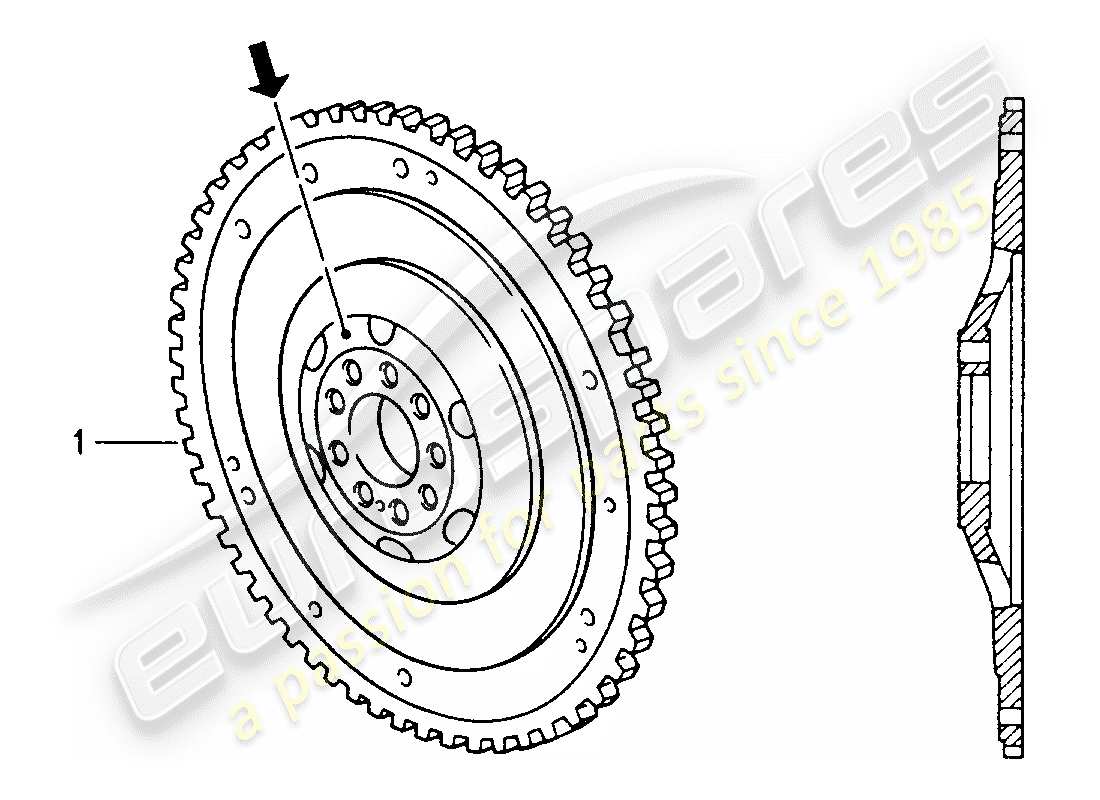 Porsche Replacement catalogue (1964) FLYWHEEL Part Diagram