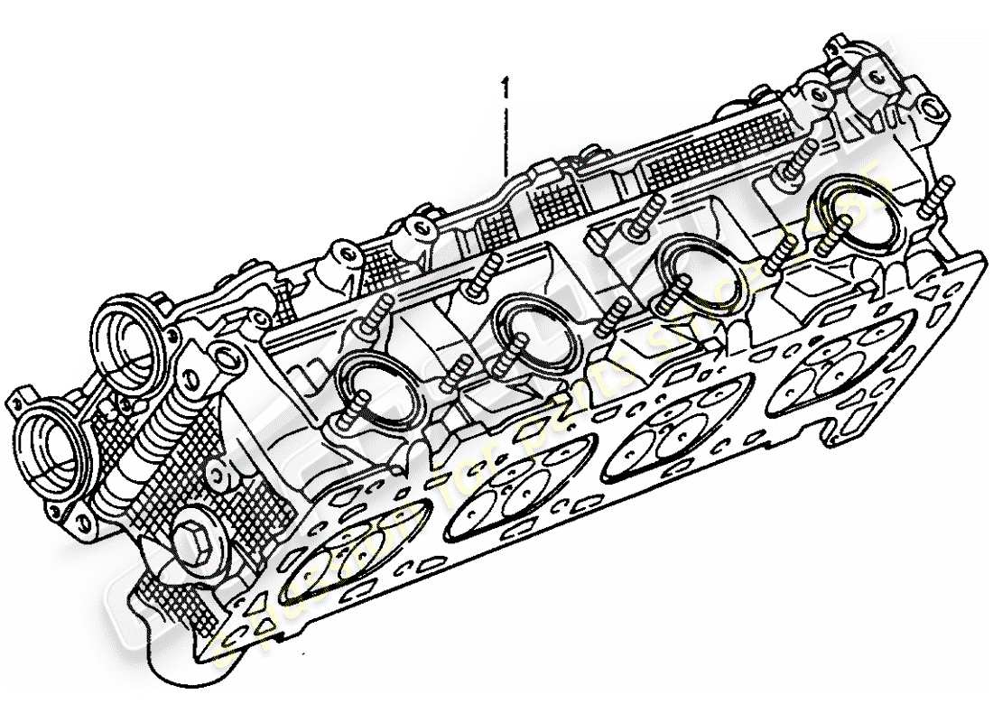 Porsche Replacement catalogue (1964) CYLINDER HEAD Part Diagram
