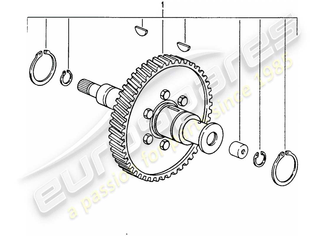 Porsche Replacement catalogue (1964) INTERMEDIATE SHAFT Part Diagram