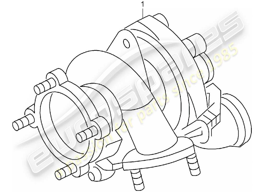 Porsche Replacement catalogue (1964) EXHAUST GAS TURBOCHARGER Part Diagram