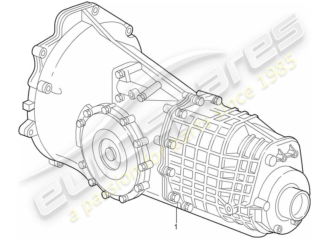 Porsche Replacement catalogue (1964) MANUAL GEARBOX Part Diagram