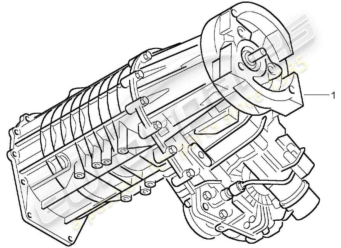 Porsche Replacement catalogue (1964) transfer box Part Diagram