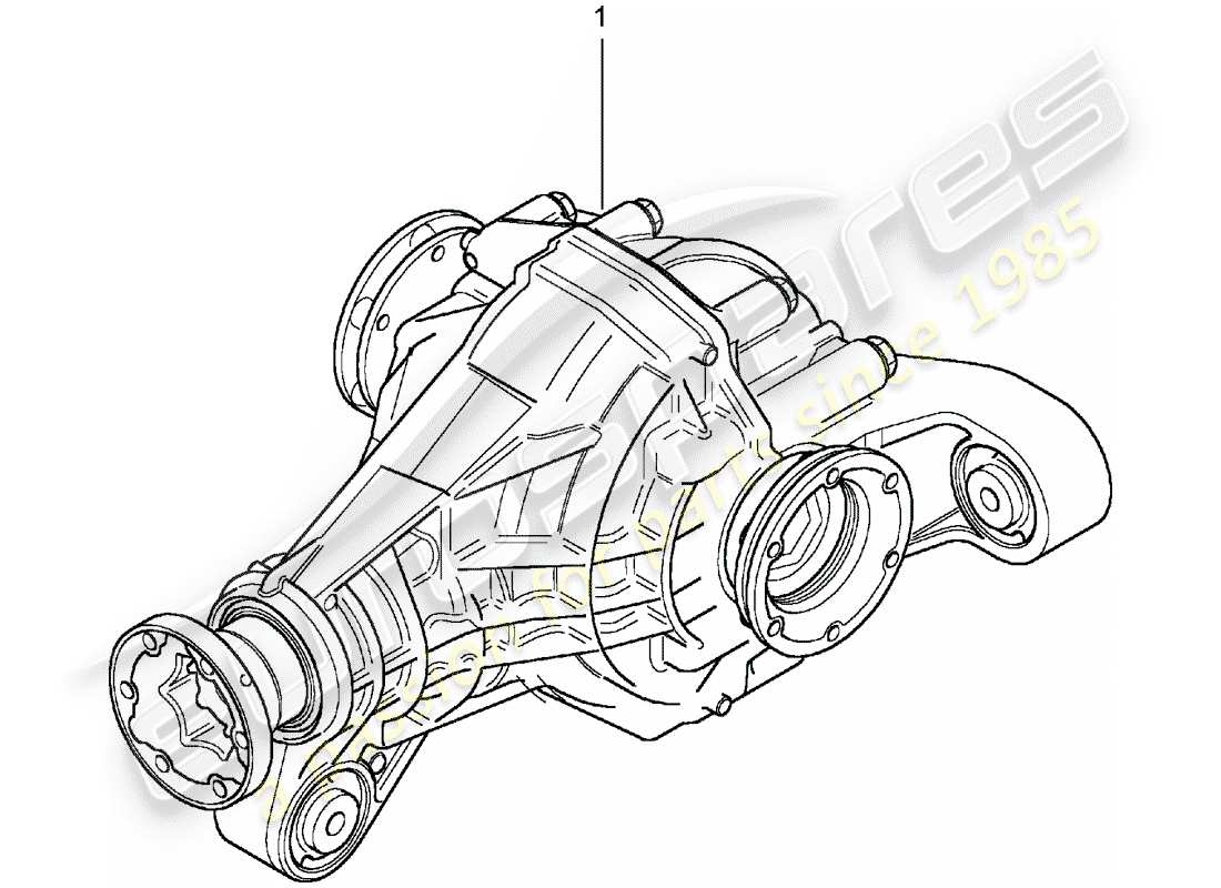 Porsche Replacement catalogue (1964) rear axle differential Part Diagram