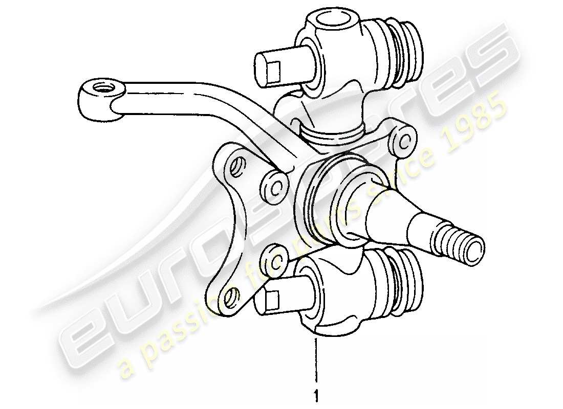 Porsche Replacement catalogue (1964) STEERING KNUCKLE Part Diagram