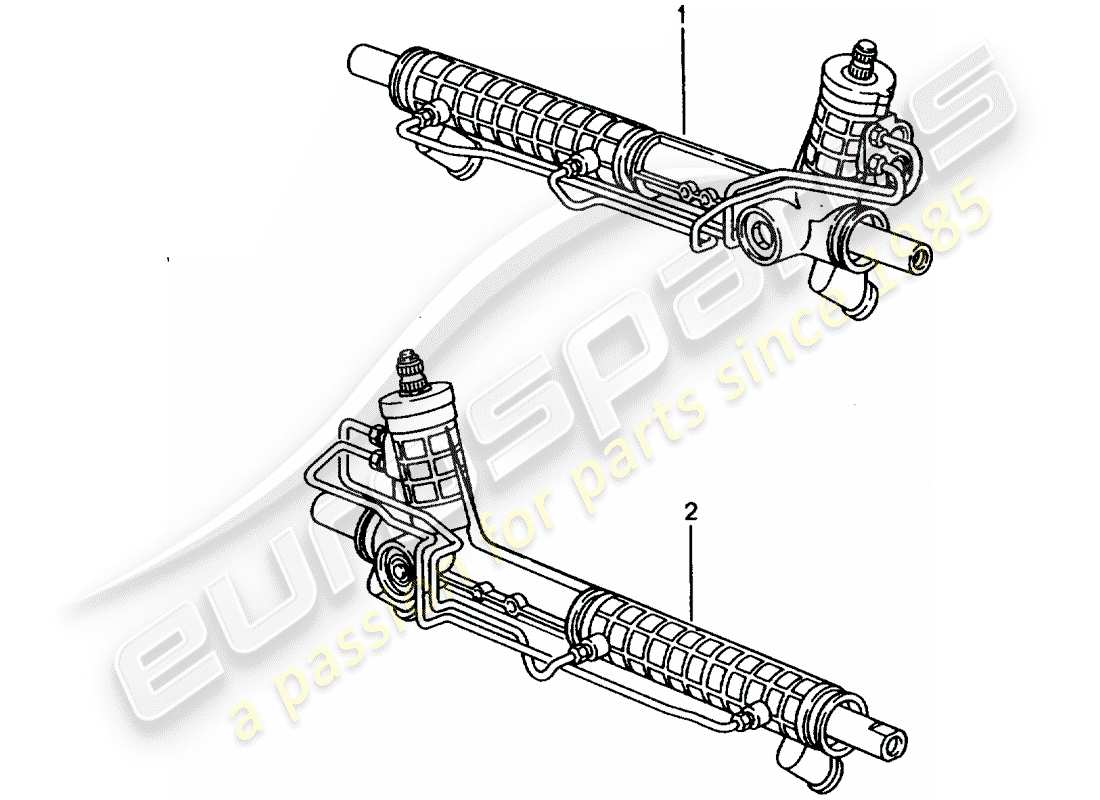 Porsche Replacement catalogue (1964) STEERING GEAR Part Diagram