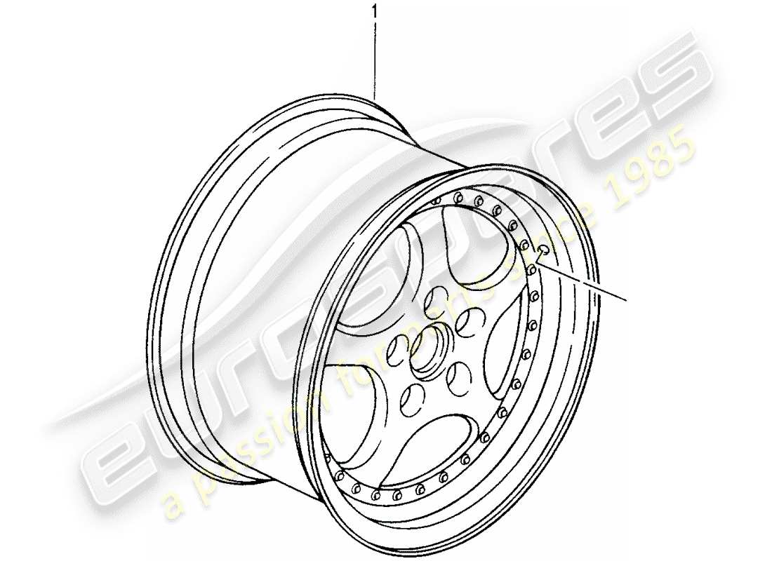 Porsche Replacement catalogue (1964) ALLOY WHEELS Part Diagram