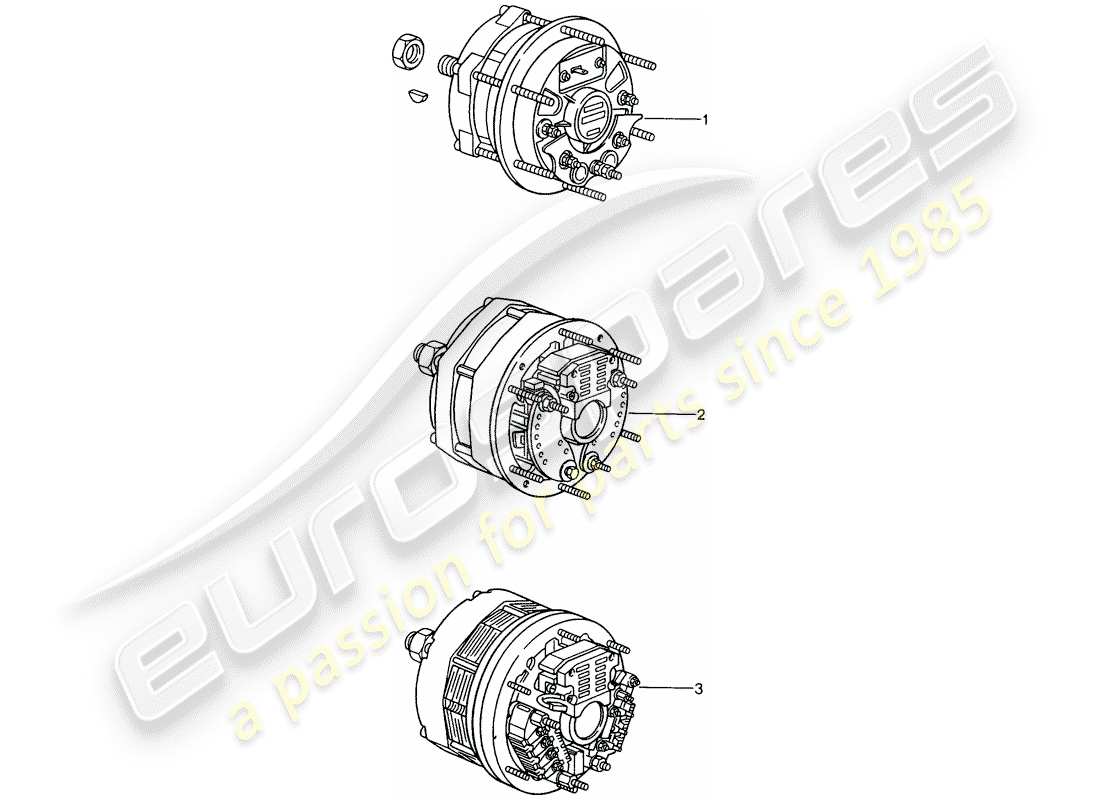 Porsche Replacement catalogue (1964) ALTERNATOR Part Diagram