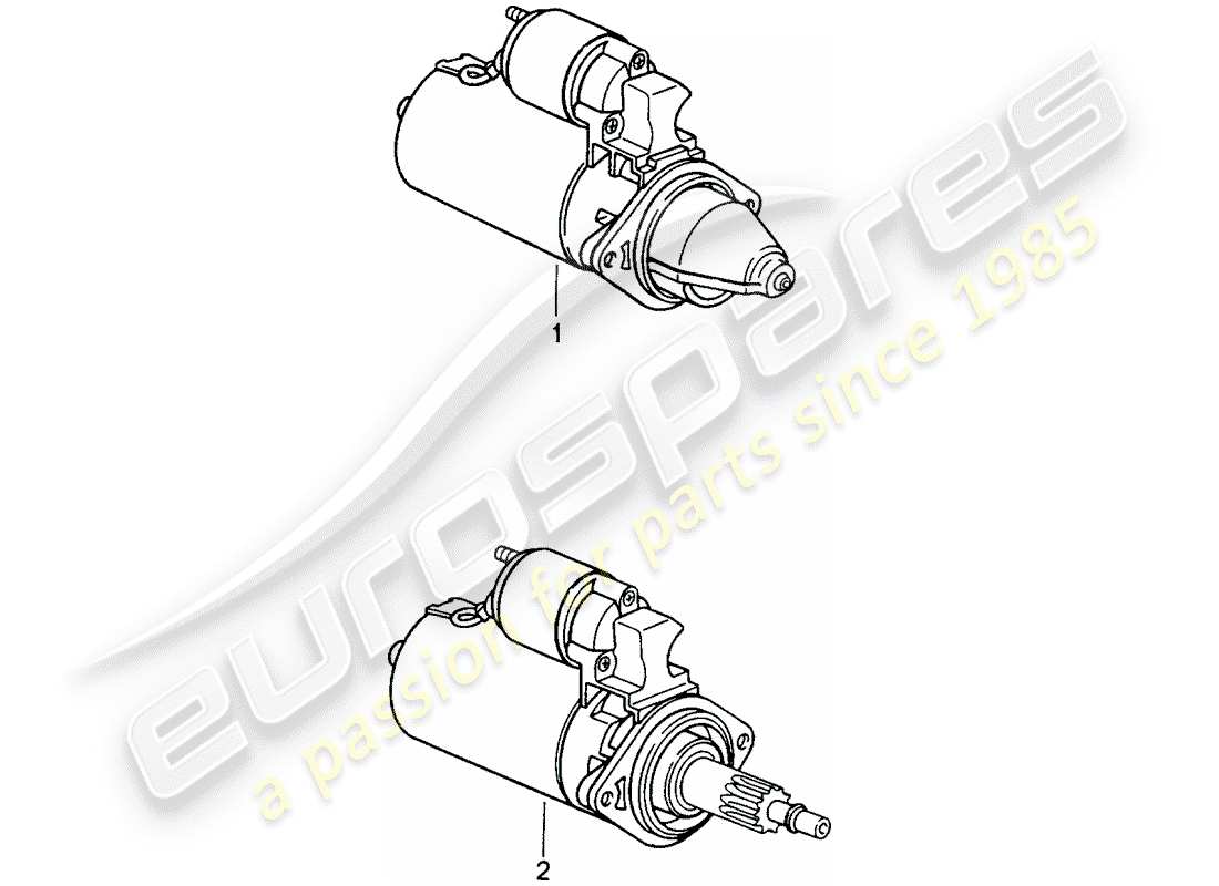 Porsche Replacement catalogue (1964) STARTER Part Diagram