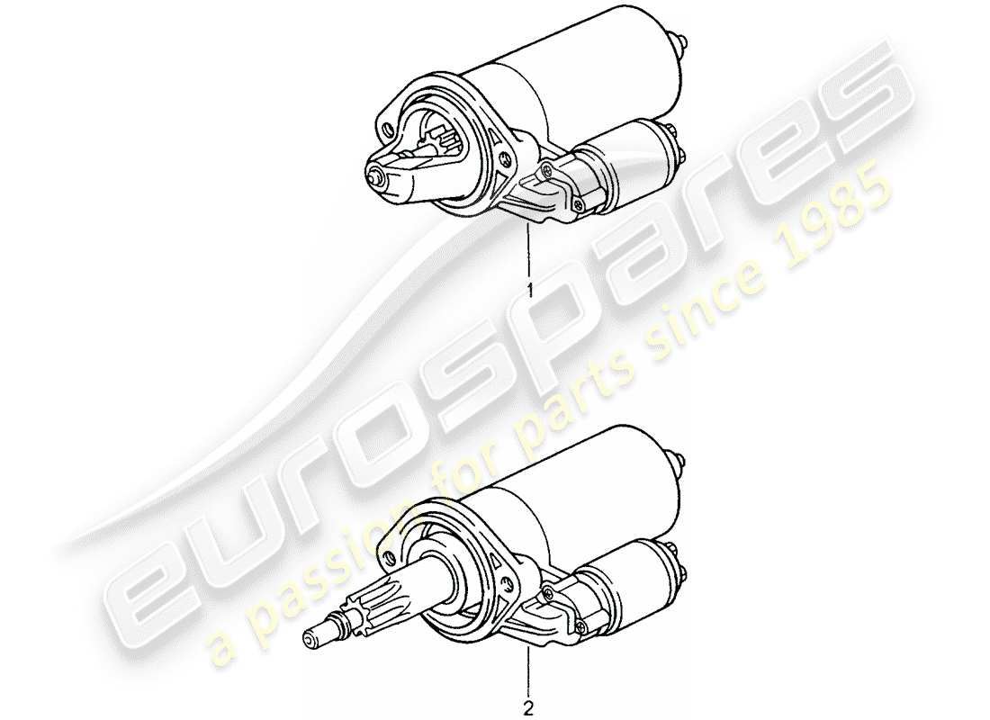 Porsche Replacement catalogue (1964) STARTER Part Diagram