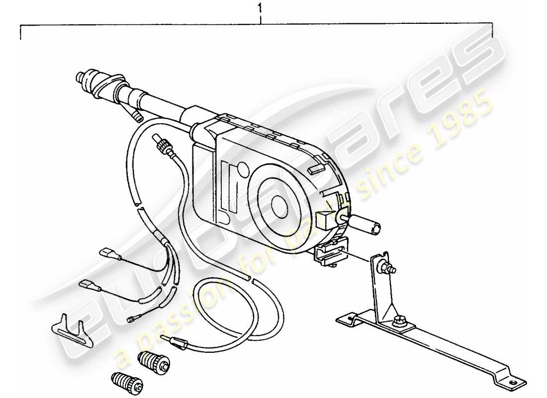 Porsche Replacement catalogue (1964) AUTOMATIC ANTENNA Part Diagram