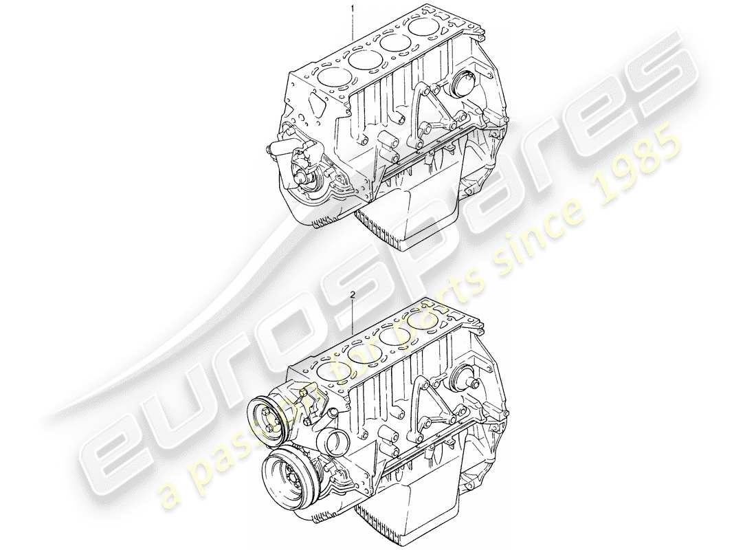 Porsche Replacement catalogue (1965) Short Engine Part Diagram