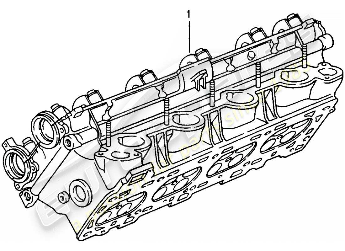 Porsche Replacement catalogue (1965) CYLINDER HEAD Part Diagram