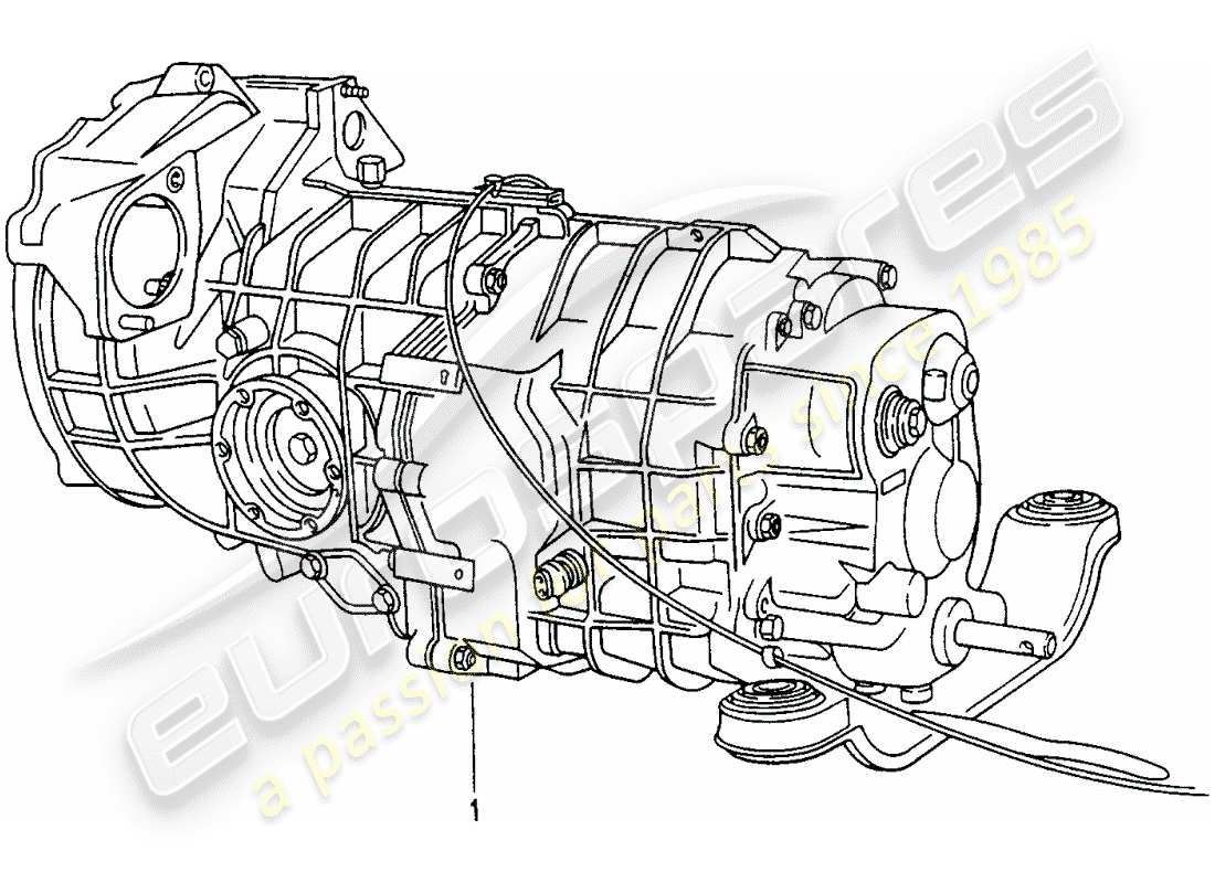 Porsche Replacement catalogue (1965) MANUAL GEARBOX Part Diagram