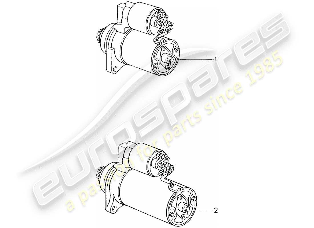 Porsche Replacement catalogue (1965) STARTER Part Diagram