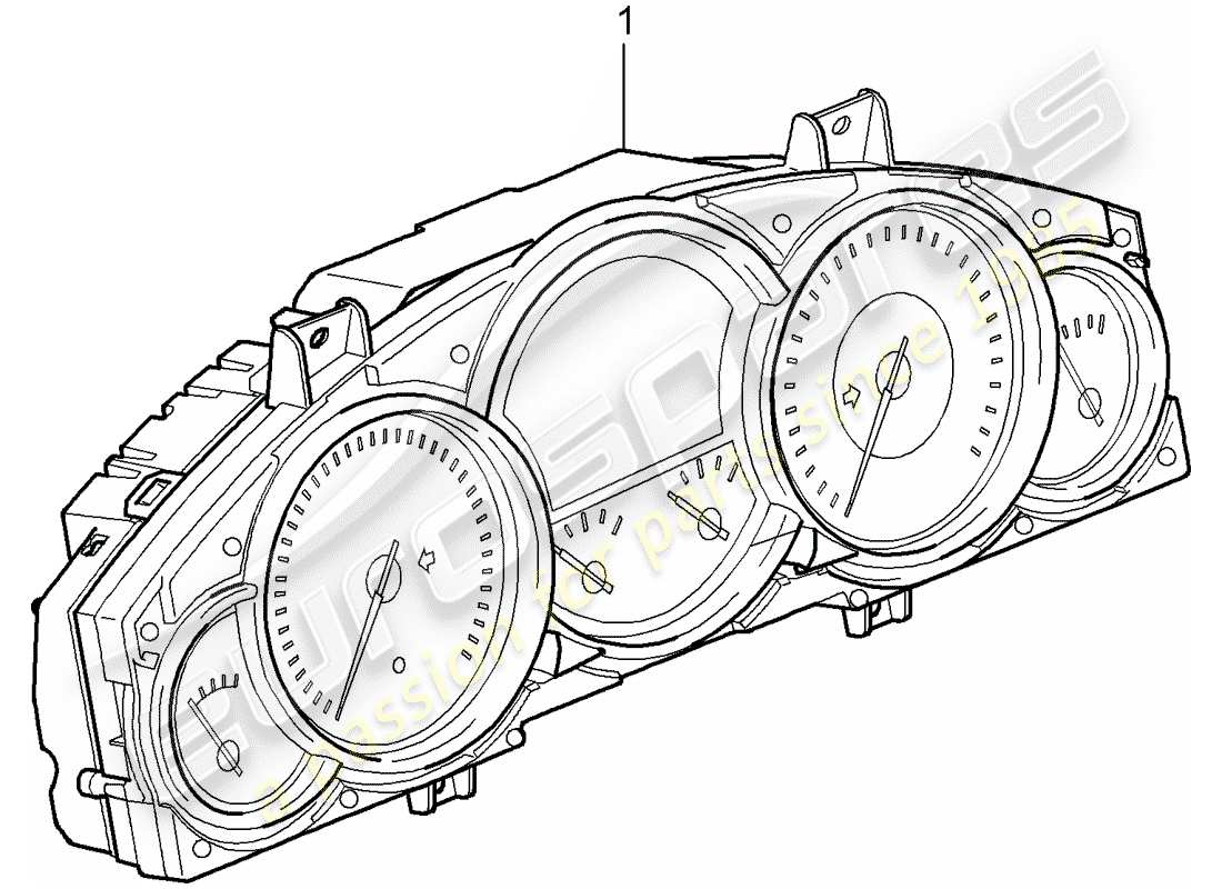 Porsche Replacement catalogue (1965) INSTRUMENT CLUSTER Part Diagram