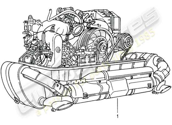 a part diagram from the Porsche Replacement catalogue (1965) parts catalogue